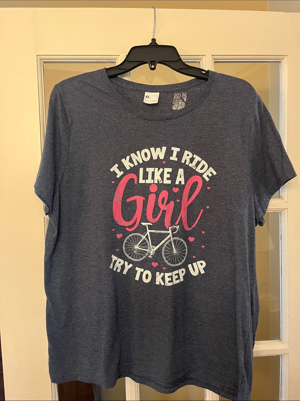 Women/Youth Navy Graphic Tee - "I Ride Like a Girl"